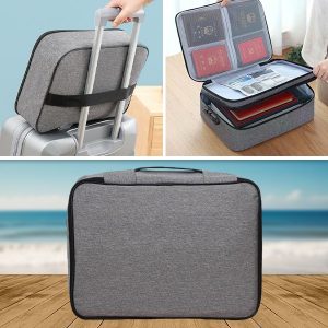 Waterdichte wachtwoordbeschermde tas voor documenten en waardevolle spullen | DOCTURO