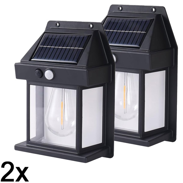 2x Buiten bewegingslicht op zonne-energie | FLUXLAMP