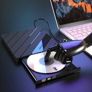 Externe DVD-drive + USB-hub - 4 poorten, SD-kaart, USB-C | LAPDISC